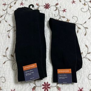 Cotton Rich Blend Black Socks 4ct +1